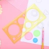 Children's multi-functional ruler set: Versatile and colorful ruler, educational magic, geometric shape drawing template ruler for primary school students Specification image